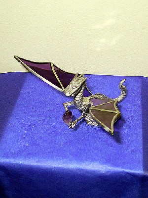 Dragon with Amethyst crystal