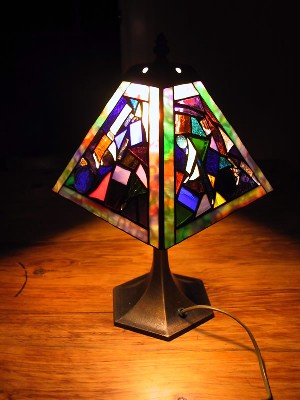 Harlequin four sided lamp