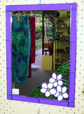 Frangipani flower mirror